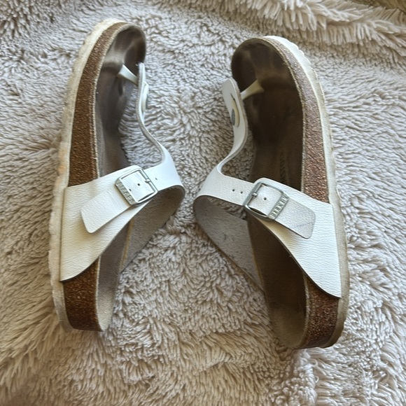 Birkenstock Gizeh Birko-Flor T Strap Slide Sandal White size EU 39 8-8.5 US - Picture 6 of 7